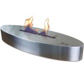 Chimenea de etanol de sobremesa en acero inoxidable Purline ELECTRA