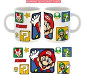 Taza Personalizada Mario pon tu nombre en ella ideal para regalo Orca
