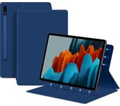 AJIUYU Magnetic Case For Samsung Galaxy Tab S7 Plus S8 S7 FE 12.4 inch 11 Tablet Smart Cover With Built-in Pencil Holder Slot PU