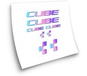 Pegatinas compatibles con cuadro bici Cube x8 degradado