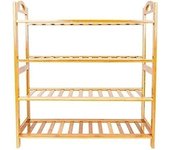 Shoppe house - Zapatero de bambu, ideal para el hogar de color bambú , válido para distintos usos como decoración, estante, estantería, mueble
