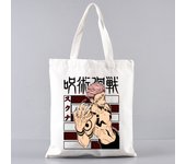 Gojo Satoru Jujutsu Kaisen Otaku  2 Pcs Burlap Tote Bag Set, Large Capacity Shoulder Bag, Reusable Shopping Bag with Coin Purse