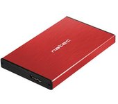 NATEC Rhino GO Carcasa de disco duro/SSD Rojo 2.5"