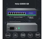 Hisource 4 8 Port POE Switch Active 48V Supply Ethernet 100/1000Mbps Nerwork Switch for IP Camera/Wireless AP