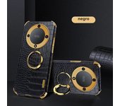 Plating Crocodile Texture Phone Case for Honor Magic 6 5 4 Lite Pro X9AB X8AB X7A X50 X40 I 90 Pro 5G Magnetic Finger Ring Cover