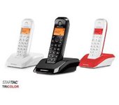 Telefonos Inalambricos Dect S12 Trio Colores (negro-blanco-rojo)