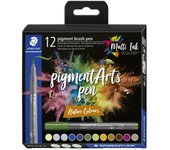 Rotulador con pincel para pigmentos STAEDTLER Fiber Pen, Nature Colors,