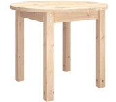 vidaXL Mesa de centro de madera maciza de pino Ø 55x45 cm Natural, Blanco, Gris Mesita de Salón o Comedor o Auxiliar Mesa de Café Meuble Salón