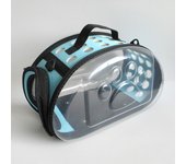 Bolsa de Transporte de viaje para mascotas al Aire Libre, Bolsa de Transporte plegable transparent para perros y Gatos, Bandolera portátil transpirable