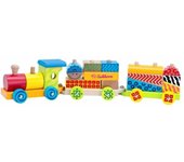 Tren Arrastre de Madera grande Colores Arquitectura Infantil Eichhorn