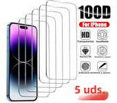 5Pcs Tempered Glass Screen Protector for IPhone 14 13 11 15 16 Pro Max 12 Mini I Phone XS XR X 8 7 Plus SE 2022 Clear Film Cover