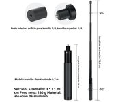 Invisible Selfie Stick for GoPro 13 12 11 10 9 8 Insta360 X5 X4 X3 X2 1/4" Extended Monopod Pole For Sports Camera Accessories