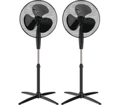 LILI HOME Pack de 2 Ventiladores de Pie Nametil Ø43cm 45w Diseñado para proporcionar una excelente circulación de aire, este ventilador es perfecto para cualquier habitación de tu hogar u oficina. La altura del ventilador se puede ajustar para dirigir e