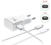 Cargador Carga Rápida Samsung EP-TA200EWE Original + Cable USB tipo C, 15W Blanco