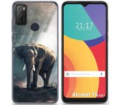 Tumundosmartphone Funda Gel Tpu para Alcatel 1S 2021 / 3L 2021 diseño Elefante Dibujos