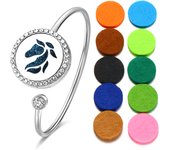 Crystal Aromatherapy Bracelet Bangle Diffuser Jewelry Tree of Life Perfume Oils Diffuser Aroma Diffuser Lockets Woman Bracelet