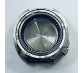44mm Silver Stainless Steel Watch Case Black Blue Green Orange Ring Fit NH34 NH35 NH36 NH38 NH70 NH72 Movement