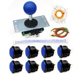 Jp Original Sanwa 8YT Joystick Obsf 30 Push Button Octagonal Restrictor Zero Delay Neo Geo Coin Pusher Arcade Game Machine Diy
