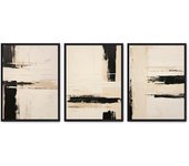 Set de 3 cuadros calidad premium con marco de madera - 30x40 cm o 50x70 cm - POSTER LAB