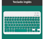 For Android Ios Windows Dark Green Bluetooth Wireless Keyboard And Durable Mouse Ipad Accessories Multilingual Tablet Keyboard