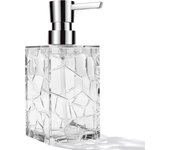 Clear Acrylic Liquid Hand Soap Dispenser（10oz） with Silver ABS Rust-Proof Pump for Bathroom, Kitchen, Countertop Transparent