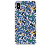 Funda original compatible con iPhone X o XS con un diseño de Lucas y Bugs Bunny Azul
