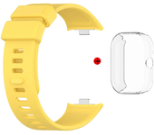 For Redmi Watch 4 Strap Case Soft Full Screen Protector Plating Cover Casing Classic Silicone Smart Watch Band Straps