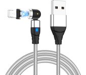 540 Rotating Magnetic Cable Micro USB Type C Cable Fast Charge Magnet Phone Charger For iPhone 15 14 13 Huawei Xiaomi Samsung