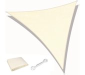 Toldo de vela de Sombra triangular, 3 m x 3 m x 3 m, sombrilla de Lona impermeable, 98% a prueba de rayos UV, 180g/m², Protección solar para exteriores, Jardín, Terraza, fiesta (CAFI)