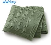 Mantas de DOT para Bebe, 100x80cm, ropa de Cama para Niño y Niña, colcha a Cuadros, cochecito para recién nasido, urdibre, Moda Super suave, Rayas sólidos