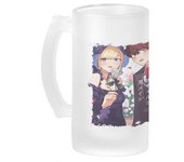MERCHANDMANIA JARRA CERVEZA CRISTAL Shinigami Bocchan to Kuro Maid serie anime esmerilada esmerilado 500ml