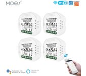 Moes DIY Smart WiFi Light LED Dimmer 1/2 Way Switch Smart Life/Tuya APP Remote Control,Works with Alexa Echo Google Home