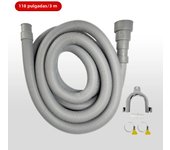 1pc Washing Machine And Dishwasher Drain Pipe Kit, Including Flexible Corrugated Pipe, Extension Adapter And Hose Clamp
