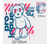 2PCS Cute Cartoon Bear Ironing Hot Transfer Stickers for Clothes, Vinyl Hot Stickers Fashion New DIY Clothes Hat Stickers