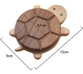 Tapete De Té En Forma De Tortuga De Madera Sólida Antideslizante Y aislado Para Mesa Decoración De Hogar