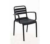 Silla Belia con Brazos - Negro
