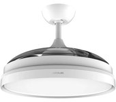 CECOTEC 05992 Ventilador de Techo con Aspas Retráctiles y Lámpara, Función Verano-Invierno