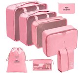 Juego De Bolsas Organizadores De Viaje 7/8/9/10 Pcs Cudos De Empaque Portátiles Para Maleta Ropa Y Zapatos Organizador De Bolsos