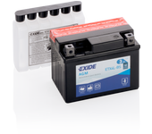 Batería Exide ETX4L-BS Moto 12V Agm. Tecnología AGM. 12V - 3Ah/50A (EN) (115x70x85mm)