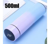 1pc 500ML Smart Insulation Stainless Steel Colorful Cup Mini Thermos Cup Water Bottle Led Digital Temperature Display Thermos