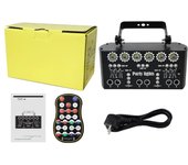 HCWE 27 Eyes Upgraded Version Party Lights Adjustable LED UV Light 4 Major Control Modes Disco Ball Projector Party Accessories