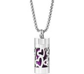 New Stainless Steel Aromatherapy Hollow Out Pendant Angel Wings Pattern Perfume Lockets Essential Oil Diffuser Necklace Jewelry
