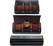 Watch Travel Case ,6 Slot Watch Roll Travel Case Organizer Display - PU Leather Watch Case - Watch Organizer  for Men & Women