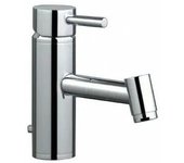 Unisan Tube grifo monomando de lavabo con válvula de desagüe de latón en acabado cromado