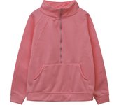 2023 Autumn/Winter European and American Cross Border Women's Wear New Half Zipper Short Stand Up Collar Plush Solid Color Sweat