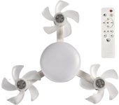 2 In 1 Drone Fan with LED Light Remote Control Hanging Fan 3 Gears Silent Ceiling Drone Fan for Dining Room Bedroom Living Room