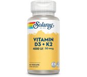 SOLARAY VITAMINA D3 + K2 4000 UI 60 CAPSULAS