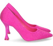 Davinia Shoes Zapato de Tacon Fino para Mujer, Comodo, Estilo Salon, con Strass, Punta Fina, Otoño Invierno 2022 Shoes&Blues.es 2A-2076-Fucsia