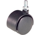 SANCO STORE - WOLFPACK LINEA PROFESIONAL Rueda Domestica Nylon Negro Espiga M8x40 mm.
