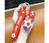 Football Keychain For Fan PVC Soft Glue Soccer Pendant Keychain Accessories Bag Decoration Qatar Cup Souvenirs Key Chain Gifts